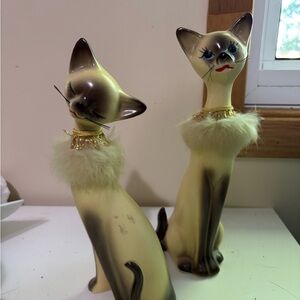 VintageElegant MidCent.Japan Siamese Cat ceramics GE 520 Toronto bluegiftsticker